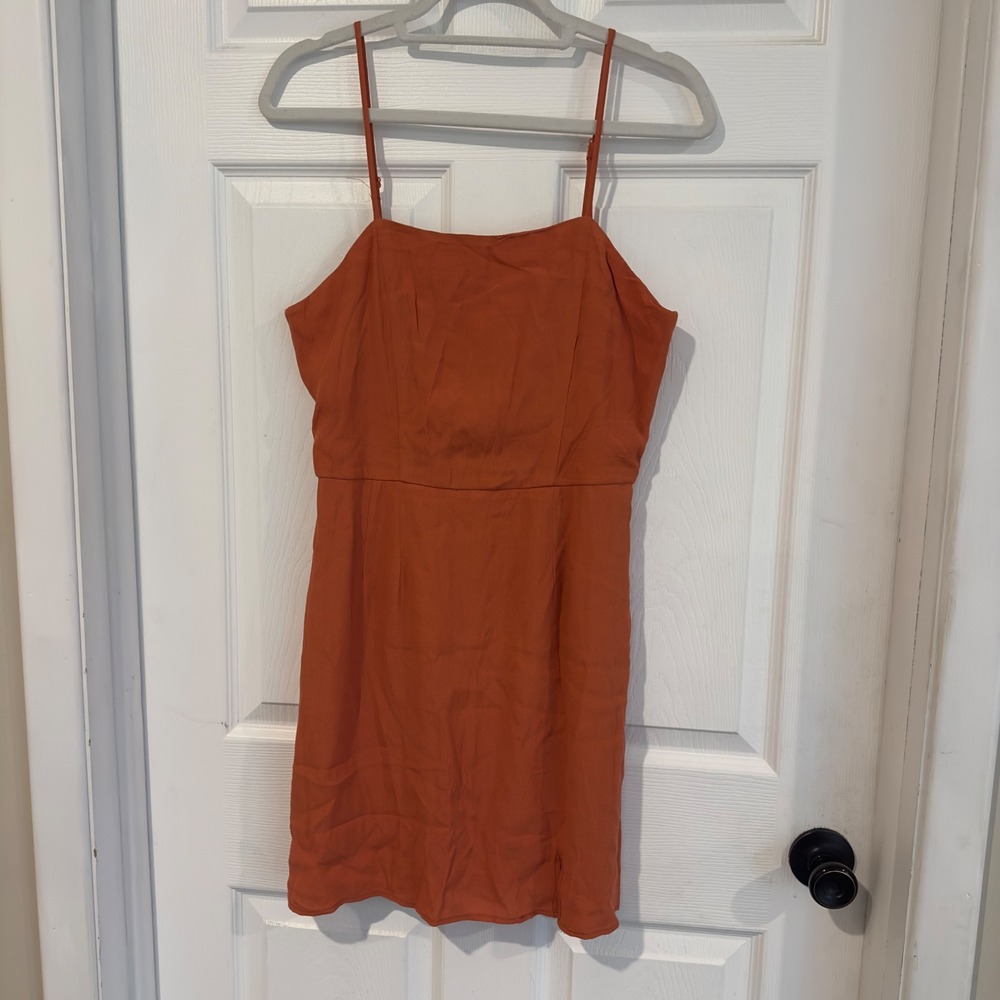Willow & Root Burnt Orange Rayon Mini Cami Dress Size S 26V70496UY Boho